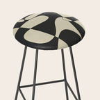 Modern Abstract Contrast - Noir Stool Gallery Image 2