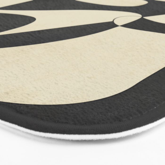Modern Abstract Contrast - Noir Bath Mat Gallery Image 3