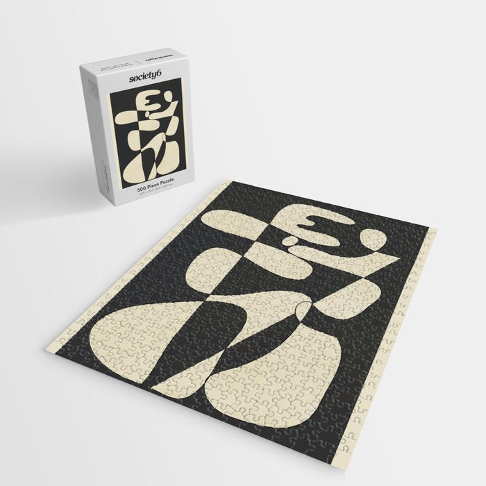 Modern Abstract Contrast - Noir Jigsaw Puzzle Gallery Image 2