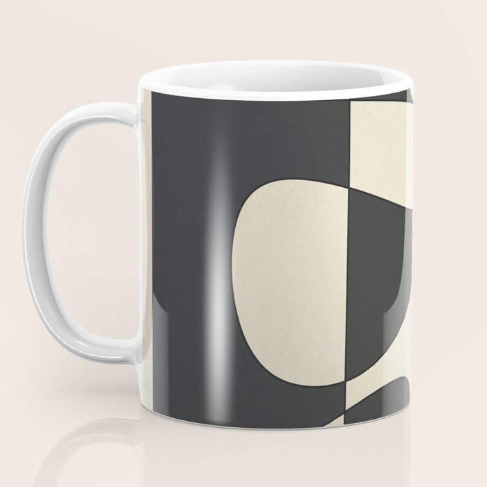 Modern Abstract Contrast - Noir Coffee Mug Gallery Image 3