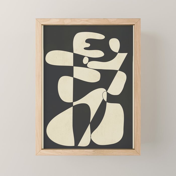 Modern Abstract Contrast - Noir Mini Art Print Gallery Image 1