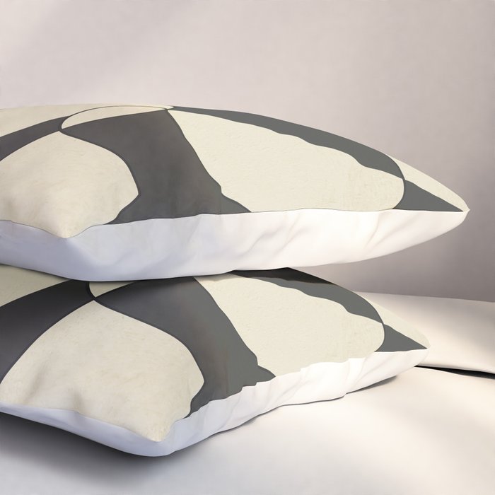 Modern Abstract Contrast - Noir Pillow Sham Gallery Image 3