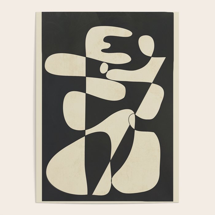 Modern Abstract Contrast - Noir Poster Gallery Image 1