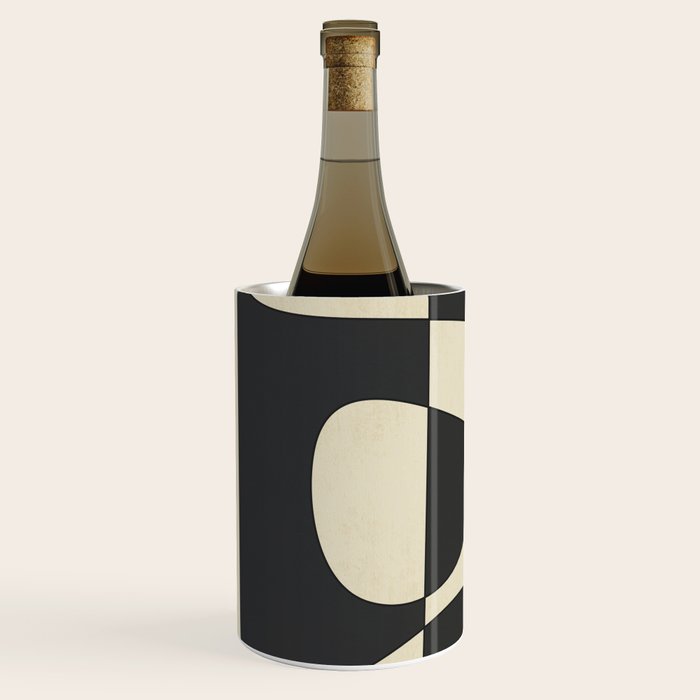 Modern Abstract Contrast - Noir Wine Chiller Gallery Image 2