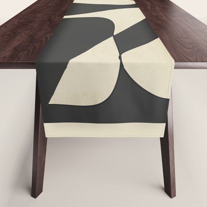 Modern Abstract Contrast - Noir Table Runner Gallery Image 1
