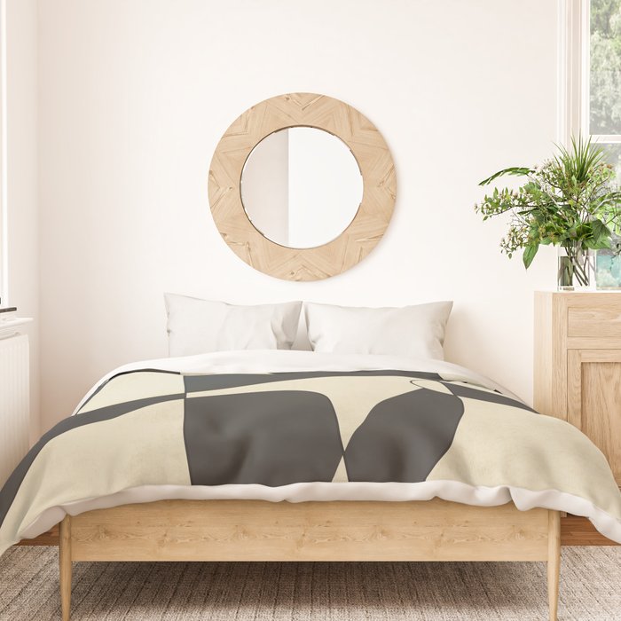 Modern Abstract Contrast - Noir Duvet Cover Gallery Image 3