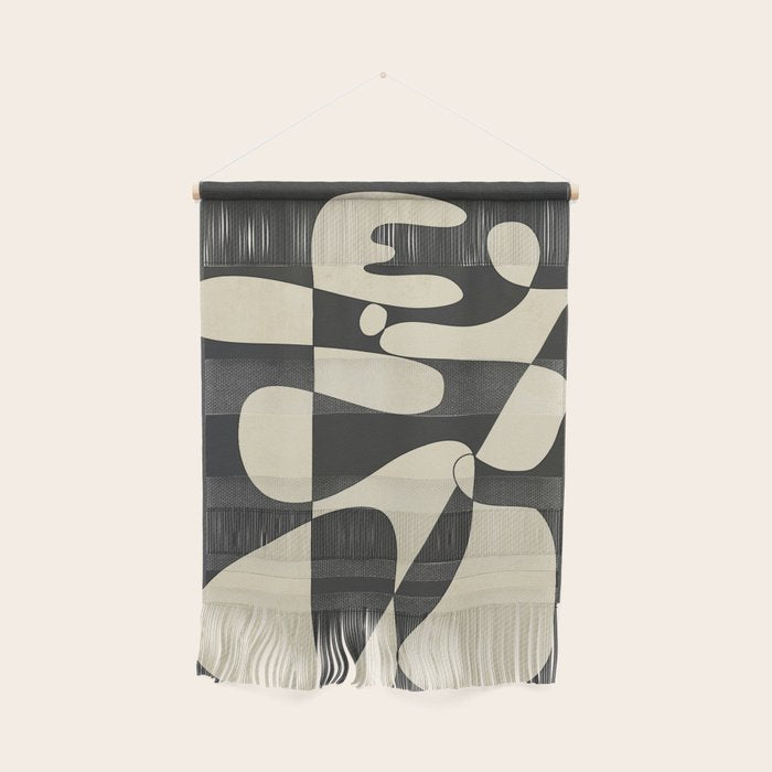 Modern Abstract Contrast - Noir Wall Hanging Gallery Image 1