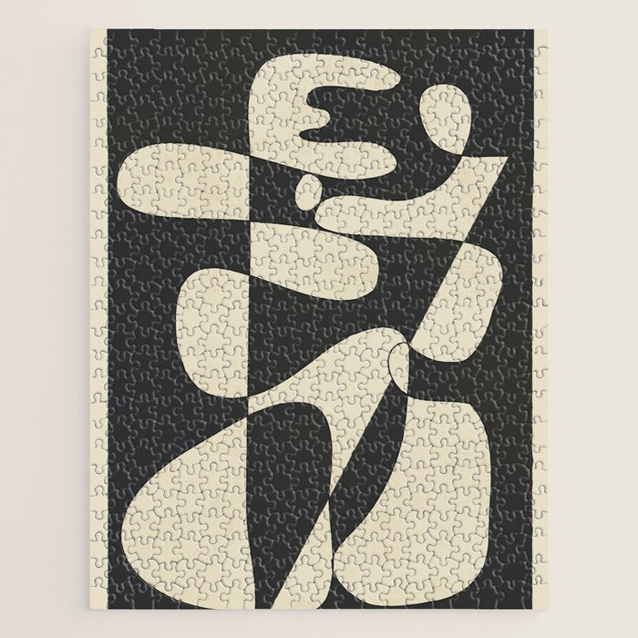 Modern Abstract Contrast - Noir Jigsaw Puzzle Gallery Image 1