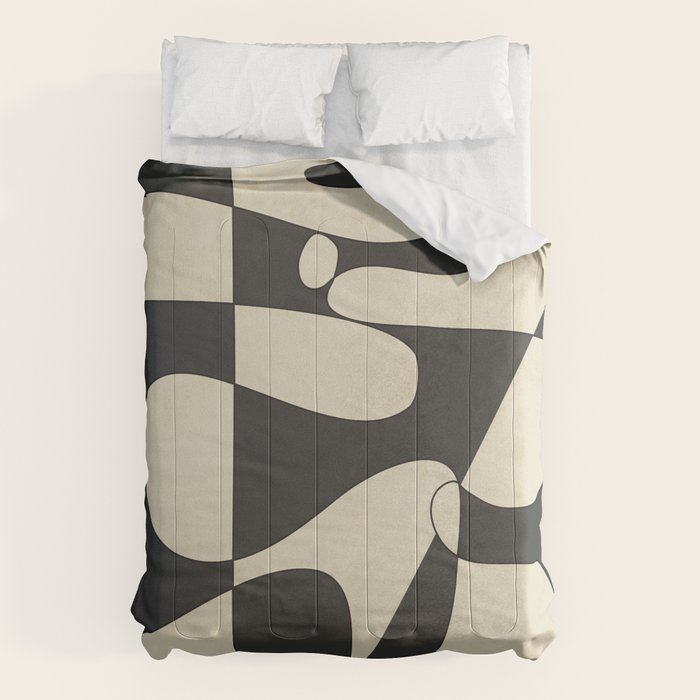Modern Abstract Contrast - Noir Comforter Gallery Image 6