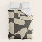 Modern Abstract Contrast - Noir Comforter Gallery Image 6