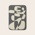 Modern Abstract Contrast - Noir Bath Mat Gallery Image 1