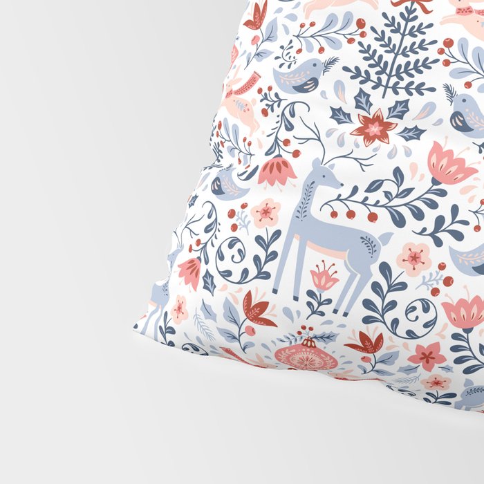 Folk Art Christmas Pillow Sham Gallery Image 4