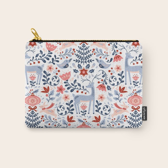 Folk Art Christmas Carry All Pouch Gallery Image 1