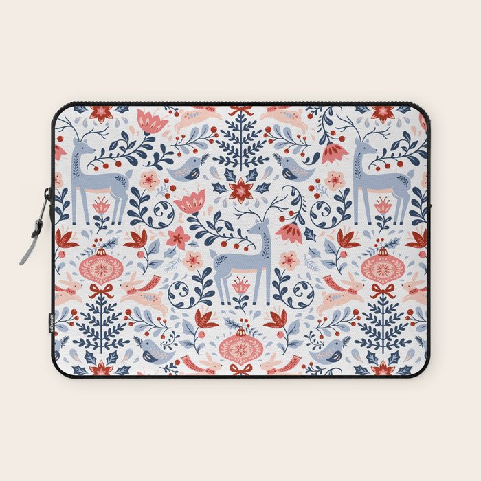 Folk Art Christmas Laptop Sleeve Gallery Image 1