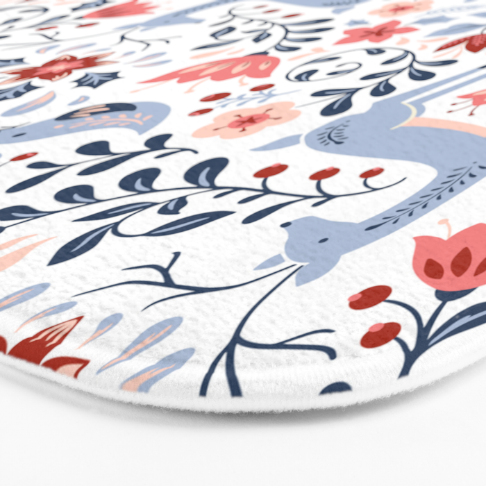 Folk Art Christmas Bath Mat Gallery Image 3