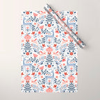 Folk Art Christmas Wrapping Paper Gallery Image 1