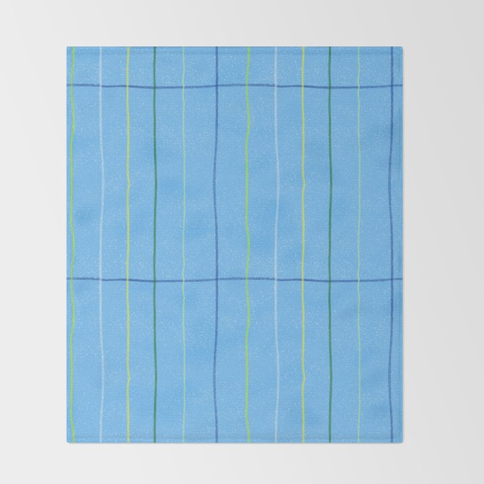 Textured Picnic Pattern in Sky Blue Throw Blanket Gallery Image 2