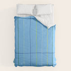 Textured Picnic Pattern in Sky Blue Comforter Gallery Image 6