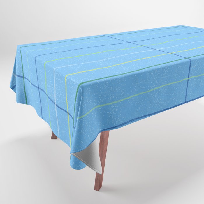 Textured Picnic Pattern in Sky Blue Tablecloth Gallery Image 1