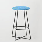 Textured Picnic Pattern in Sky Blue Stool Gallery Image 1