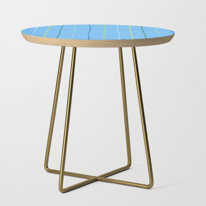 Textured Picnic Pattern in Sky Blue Side Table Gallery Image 1