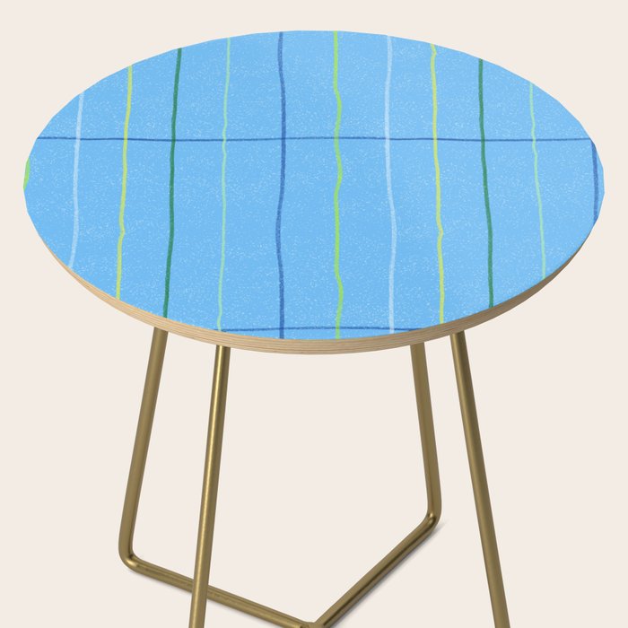 Textured Picnic Pattern in Sky Blue Side Table Gallery Image 2