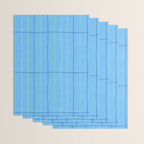Textured Picnic Pattern in Sky Blue Wrapping Paper Gallery Image 3