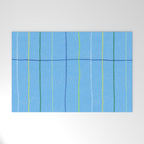 Textured Picnic Pattern in Sky Blue Welcome Mat Gallery Image 1