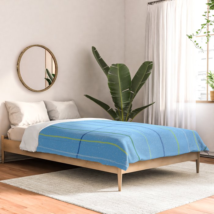 Textured Picnic Pattern in Sky Blue Comforter Gallery Image 2