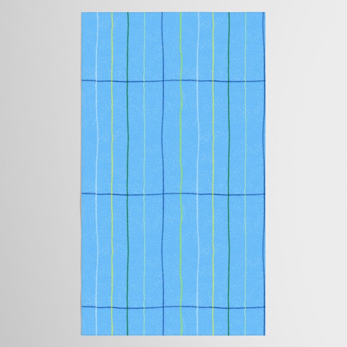 Textured Picnic Pattern in Sky Blue Tablecloth Gallery Image 2