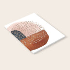 Abstract Terracotta, Navy Blue, Blush Pink, Art Print By LandSartprints  Notebook Gallery Image 2