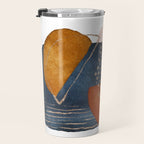Abstract Terracotta, Navy Blue, Blush Pink, Art Print By LandSartprints  Travel Mug Gallery Image 3