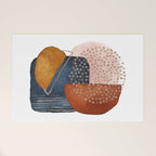 Abstract Terracotta, Navy Blue, Blush Pink, Art Print By LandSartprints  Welcome Mat Gallery Image 1