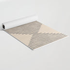 Diamond Stripe Geometric Block Print In Beige Yoga Mat Gallery Image 2
