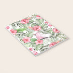 Watercolor Tropical Leaves Flowers Flamingo Cockatoo Notebook Gallery Image 3