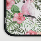 Watercolor Tropical Leaves Flowers Flamingo Cockatoo Laptop Sleeve Gallery Image 3