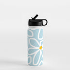 Daisy chain - pastel blue Water Bottle Gallery Image 1