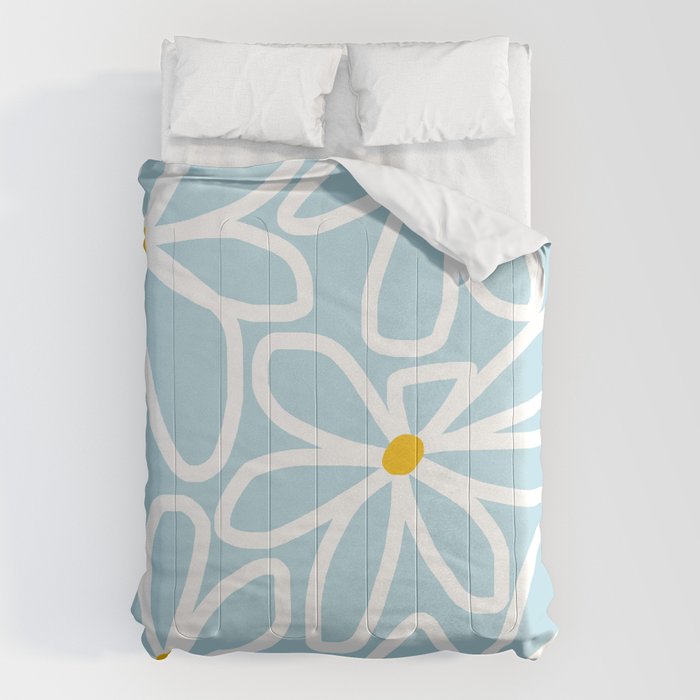 Daisy chain - pastel blue Comforter Gallery Image 6
