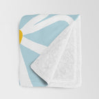 Daisy chain - pastel blue Throw Blanket Gallery Image 3