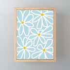 Daisy chain - pastel blue Mini Art Print Gallery Image 1