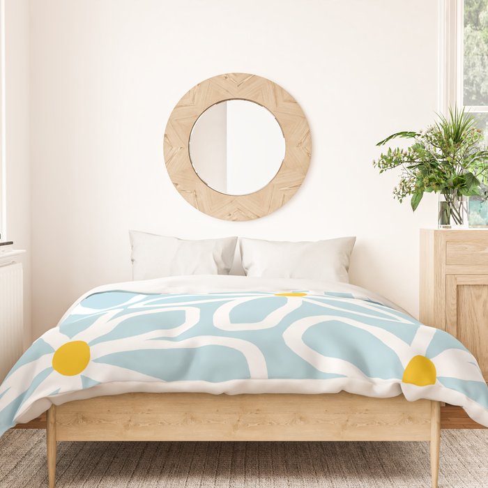 Daisy chain - pastel blue Duvet Cover Gallery Image 3