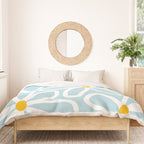 Daisy chain - pastel blue Duvet Cover Gallery Image 3