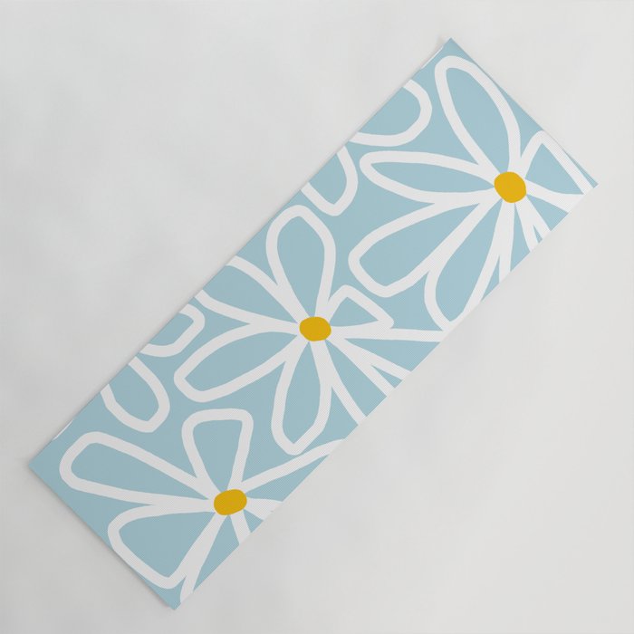 Daisy chain - pastel blue Yoga Mat Gallery Image 1