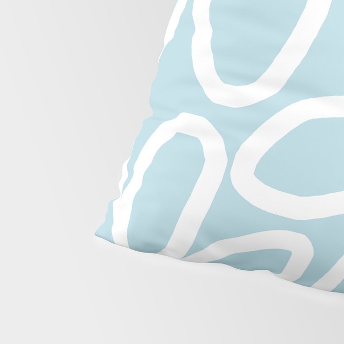 Daisy chain - pastel blue Pillow Sham Gallery Image 4