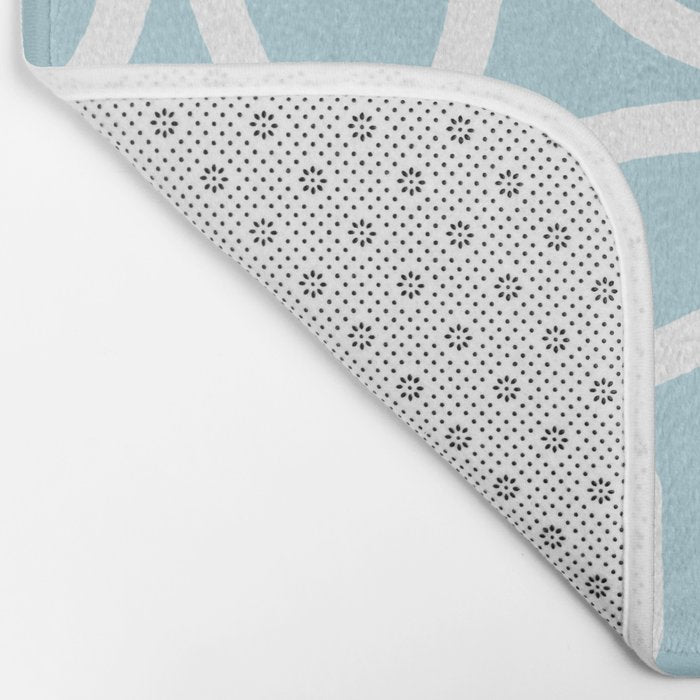 Daisy chain - pastel blue Bath Mat Gallery Image 2
