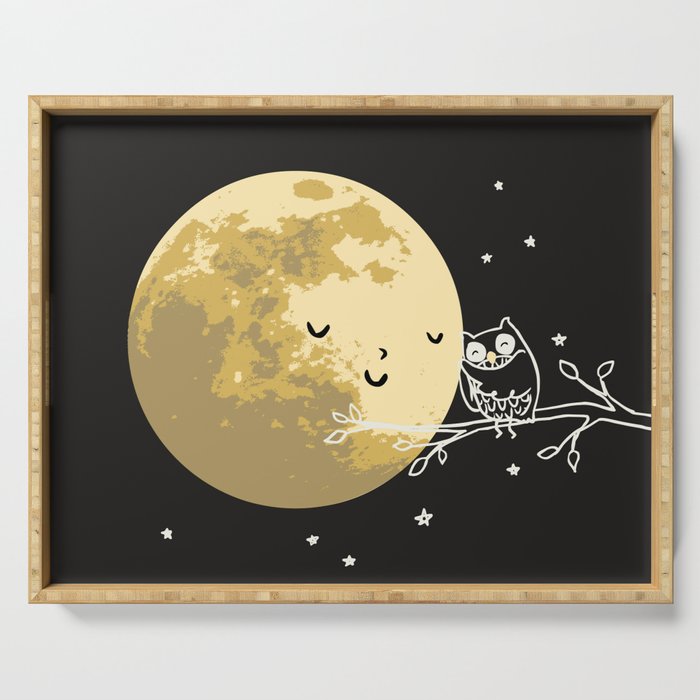 Owl and Moon Serving Tray Gallery Image 1