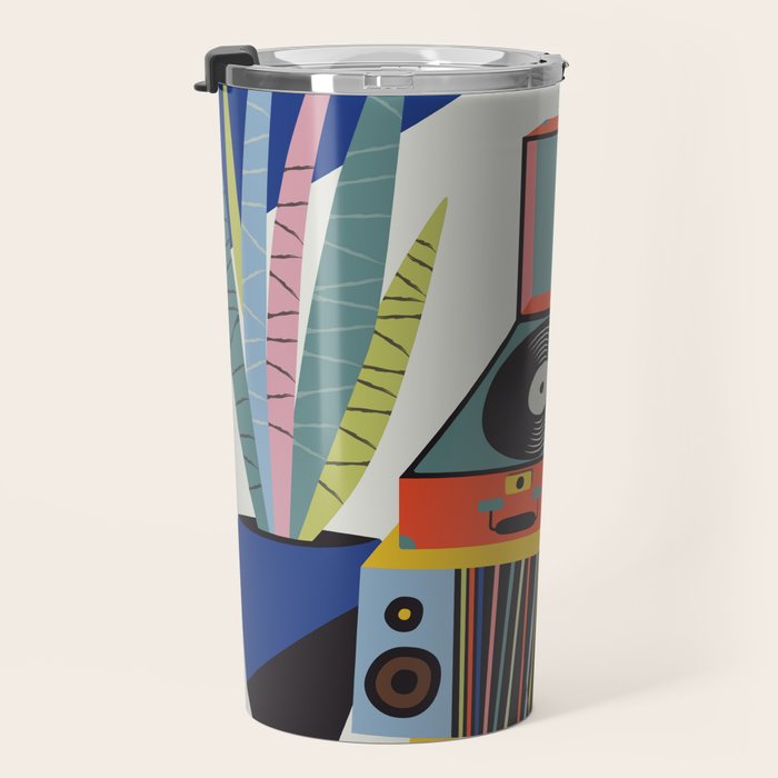 Retro Record Player Travel Mug Gallery Image 3