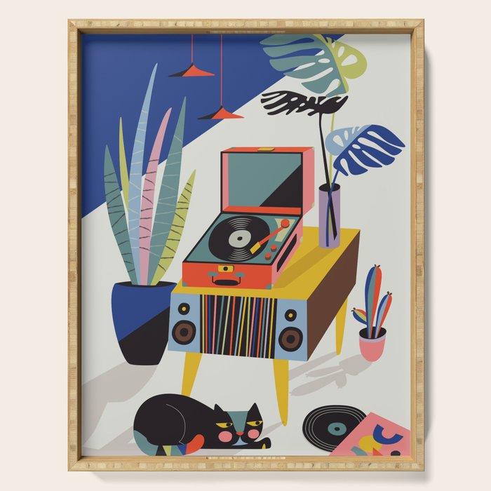 Retro Record Player Serving Tray Gallery Image 1