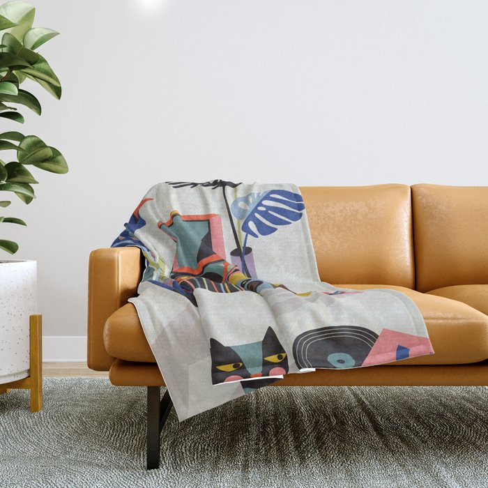 Retro Record Player Throw Blanket Gallery Image 1