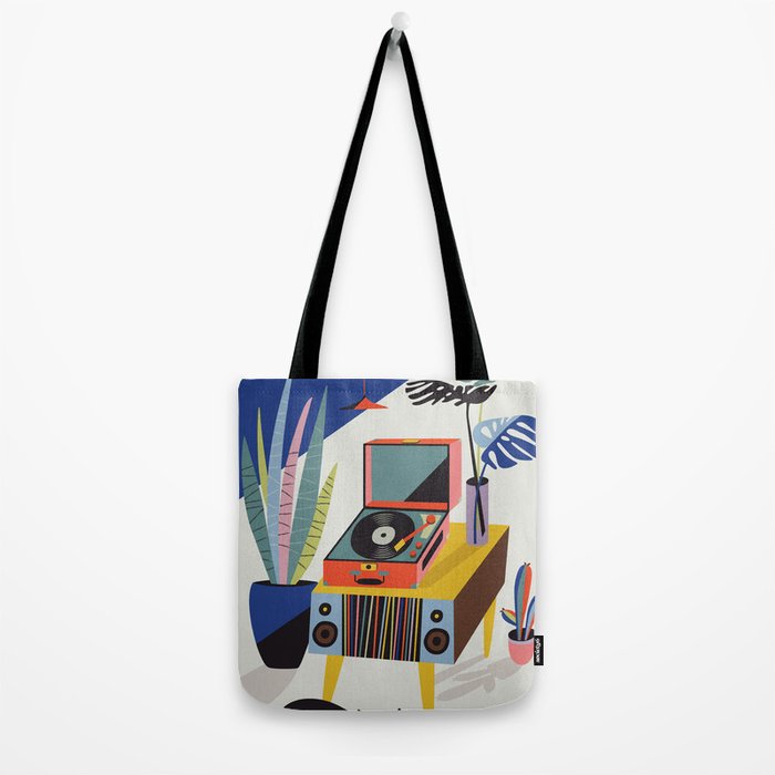 Retro Record Player Tote Bag Gallery Image 2